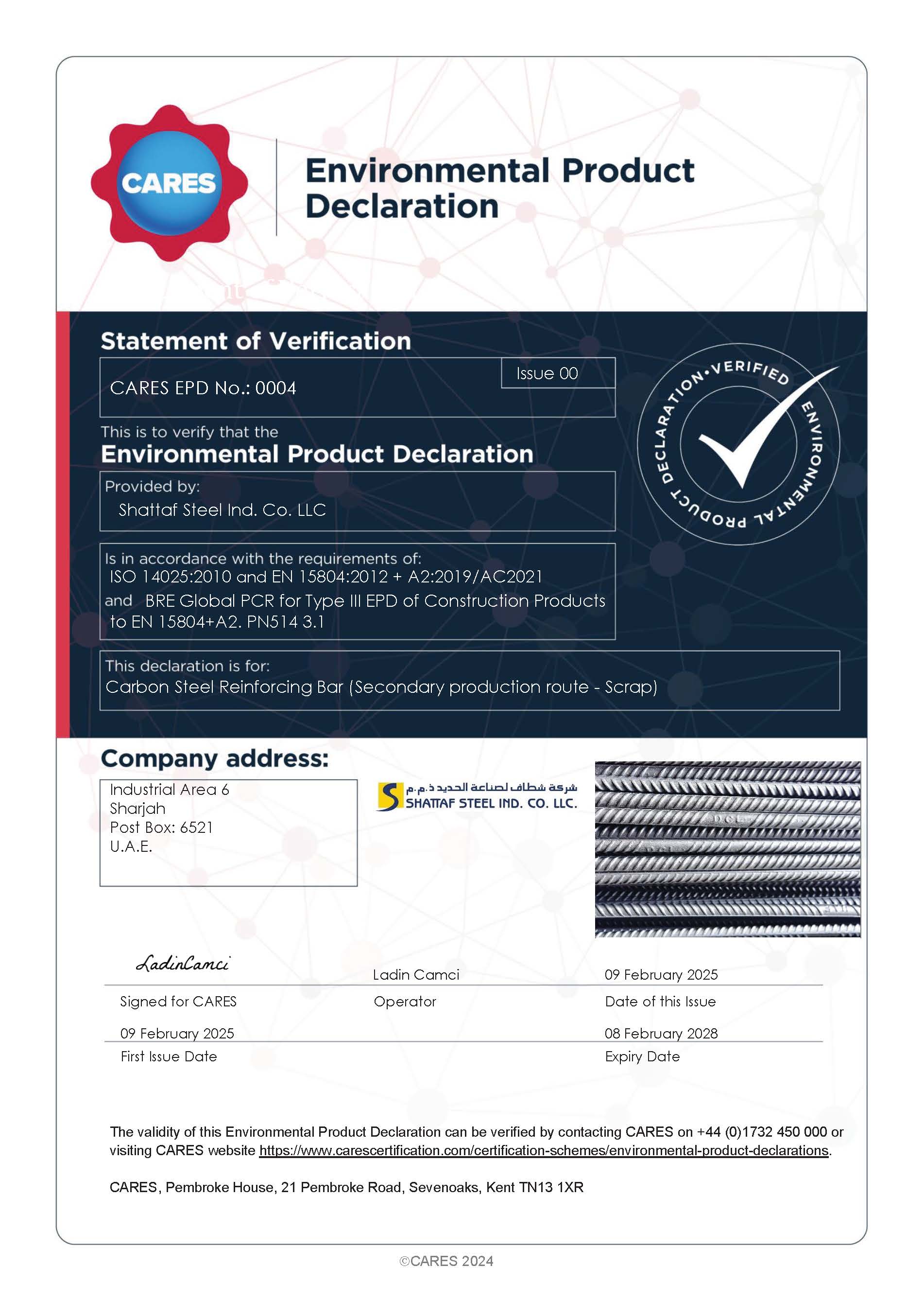 Shattaf Steel Ind. Co. LLC EPD